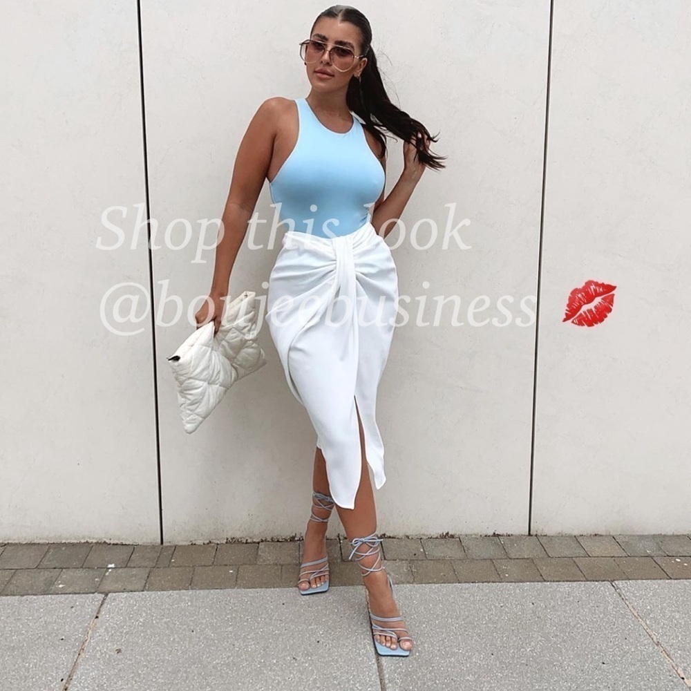 ZARA BNWT Light Blue Halterneck Bodysuit